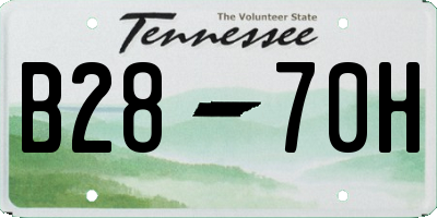TN license plate B2870H