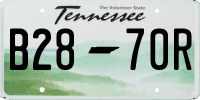 TN license plate B2870R
