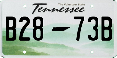 TN license plate B2873B