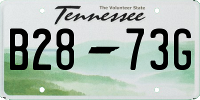 TN license plate B2873G