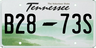 TN license plate B2873S