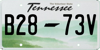 TN license plate B2873V