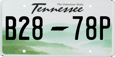 TN license plate B2878P