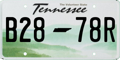 TN license plate B2878R