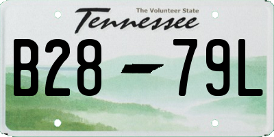 TN license plate B2879L