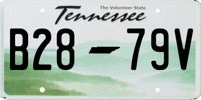 TN license plate B2879V