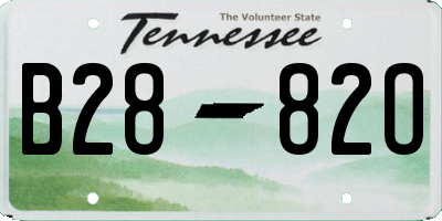 TN license plate B2882O