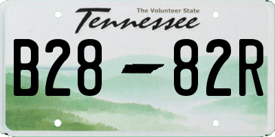 TN license plate B2882R