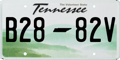 TN license plate B2882V