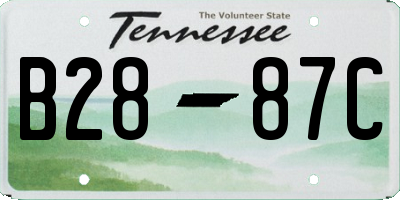 TN license plate B2887C