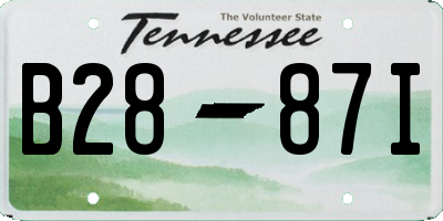 TN license plate B2887I