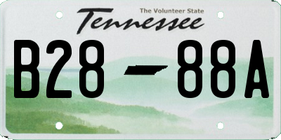 TN license plate B2888A