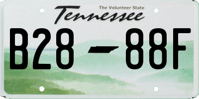 TN license plate B2888F