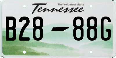 TN license plate B2888G