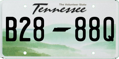 TN license plate B2888Q