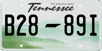 TN license plate B2889I