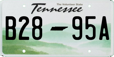 TN license plate B2895A