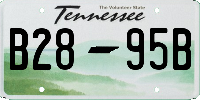 TN license plate B2895B