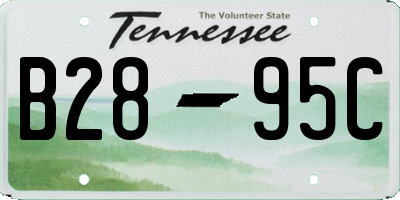 TN license plate B2895C