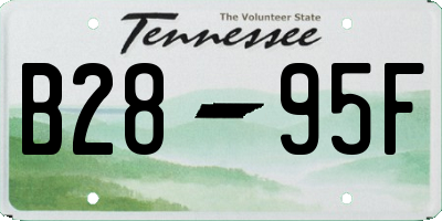 TN license plate B2895F