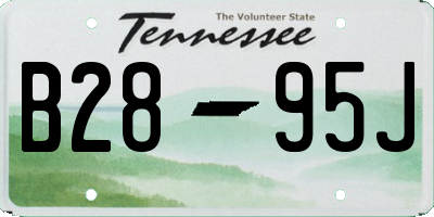 TN license plate B2895J