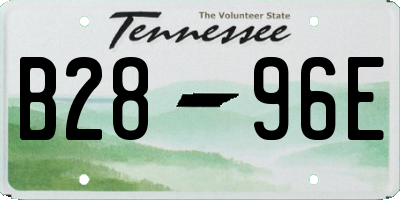 TN license plate B2896E