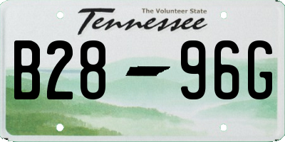 TN license plate B2896G