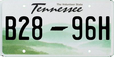 TN license plate B2896H