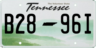 TN license plate B2896I
