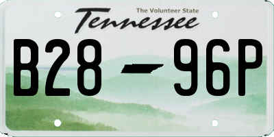 TN license plate B2896P