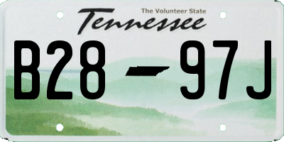TN license plate B2897J