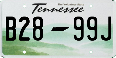 TN license plate B2899J