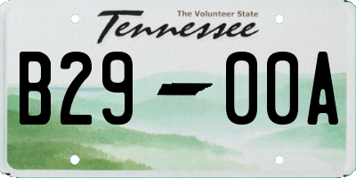TN license plate B2900A