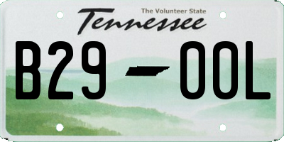 TN license plate B2900L