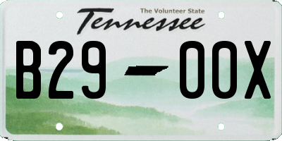 TN license plate B2900X