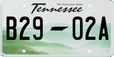 TN license plate B2902A