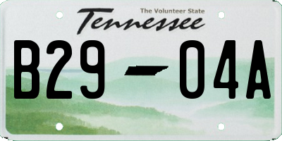 TN license plate B2904A
