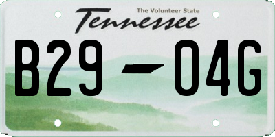 TN license plate B2904G