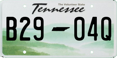 TN license plate B2904Q