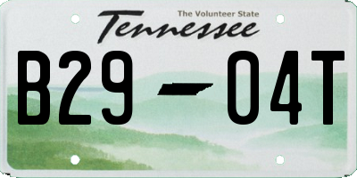 TN license plate B2904T