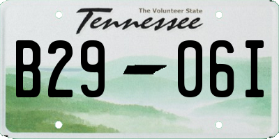 TN license plate B2906I