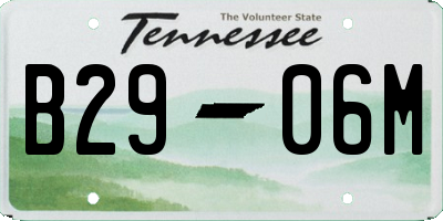 TN license plate B2906M