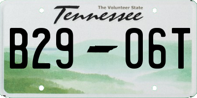 TN license plate B2906T