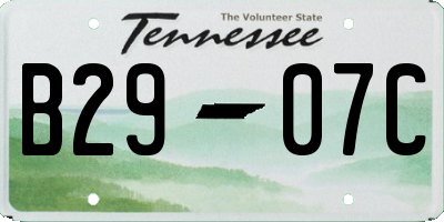 TN license plate B2907C