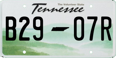 TN license plate B2907R