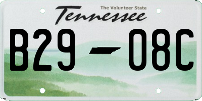 TN license plate B2908C