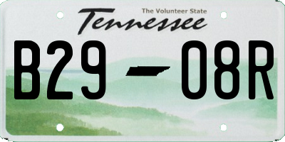 TN license plate B2908R