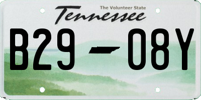 TN license plate B2908Y