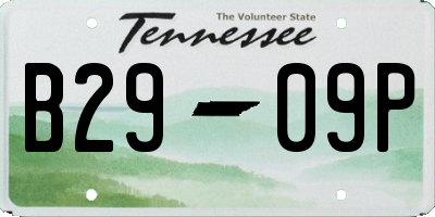 TN license plate B2909P