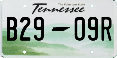 TN license plate B2909R